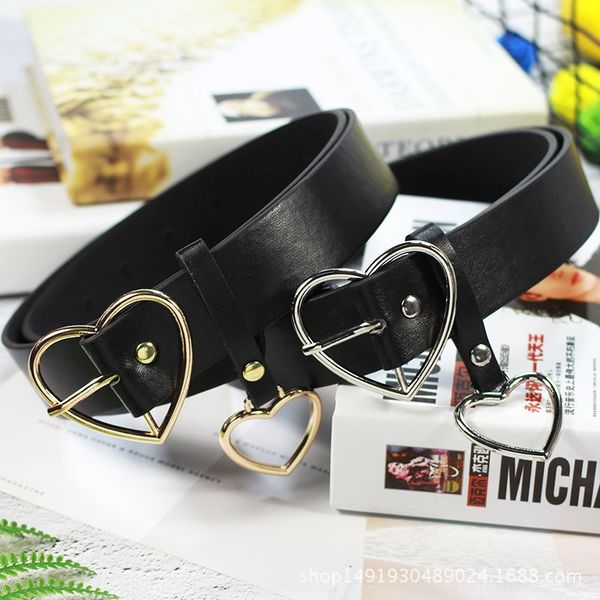 heart-shaped heart-shaped lifting pin buckle b suspending pin buckle belt personalized women's belt, Black;brown
heart-shaped heart-shaped lifting pin buckle b suspending pin buckle belt personalized women's belt, Black;brown