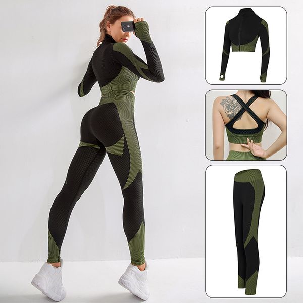 yoga outfits seamless women gym set fitness clothes workout leggings sport suits wear crop long sleeve clothing, White;red
yoga outfits seamless women gym set fitness clothes workout leggings sport suits wear crop long sleeve clothing, White;red