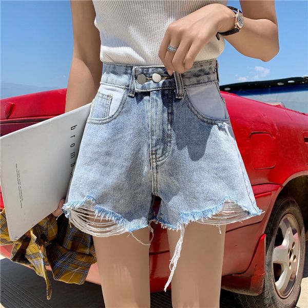 s-xl high waist denim shorts jeans for women 2019 summer korean chic ladies blue ripped shorts denim womens (z6300, White;black
s-xl high waist denim shorts jeans for women 2019 summer korean chic ladies blue ripped shorts denim womens (z6300, White;black