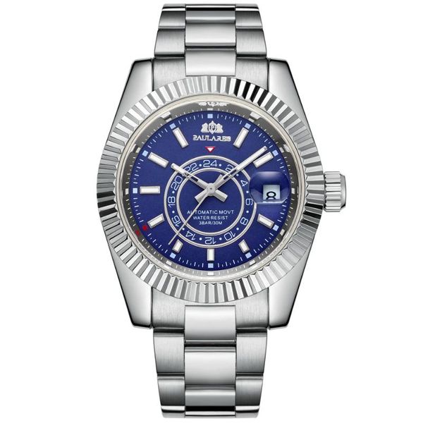 automatic self wind mechanical stainless steel strap rose gold silver blue date sky 40mm men watch, Slivery;brown
automatic self wind mechanical stainless steel strap rose gold silver blue date sky 40mm men watch, Slivery;brown