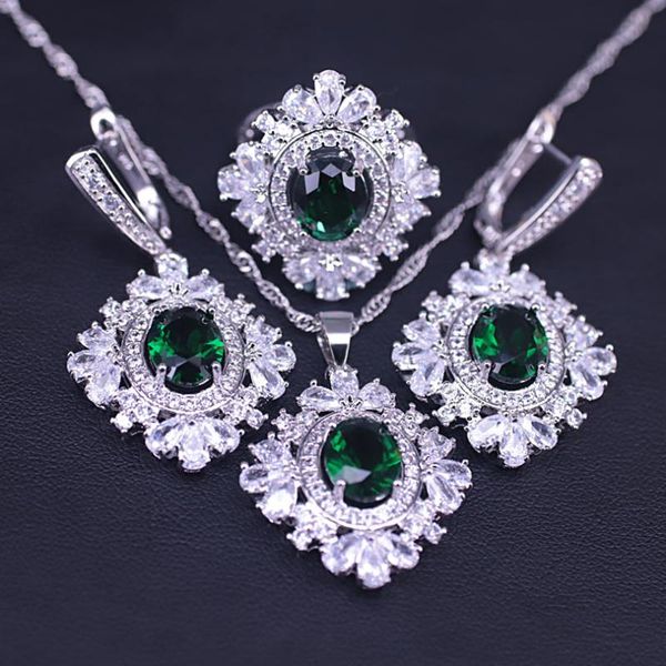 russian new style green stone white crystal silver 925 jewelry necklace earring ring set lady wedding jewerly ing
russian new style green stone white crystal silver 925 jewelry necklace earring ring set lady wedding jewerly ing