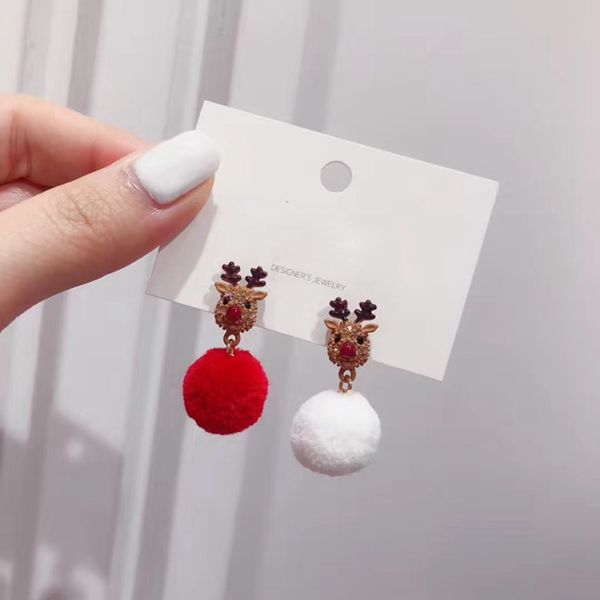 mengjiqiao new winter christmas fur ball pompon drop earrings for women fashion asymmetric deer winter pendientes party jewelry, Silver
mengjiqiao new winter christmas fur ball pompon drop earrings for women fashion asymmetric deer winter pendientes party jewelry, Silver