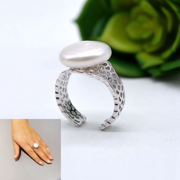 exclusive new baroque pearl ring 925 silver adjustable size ring pearl sterling silver lady's favorite gift, Golden;silver
exclusive new baroque pearl ring 925 silver adjustable size ring pearl sterling silver lady's favorite gift, Golden;silver