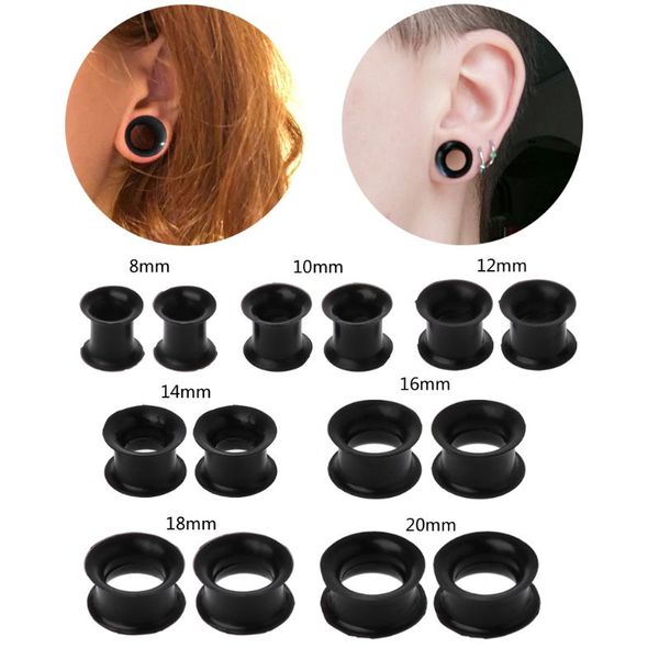 ultra thin silicone double flared flexible tunnel ear stretch plug body jewelry 8/10/12/14/16/18/20 mm, Slivery;golden
ultra thin silicone double flared flexible tunnel ear stretch plug body jewelry 8/10/12/14/16/18/20 mm, Slivery;golden