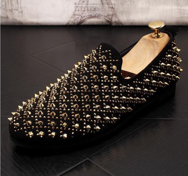 2020 autumn fashion rivet loafers men's casual shoes fashion personality solid slip on suede leather shoe party footwear flats, Black
2020 autumn fashion rivet loafers men's casual shoes fashion personality solid slip on suede leather shoe party footwear flats, Black