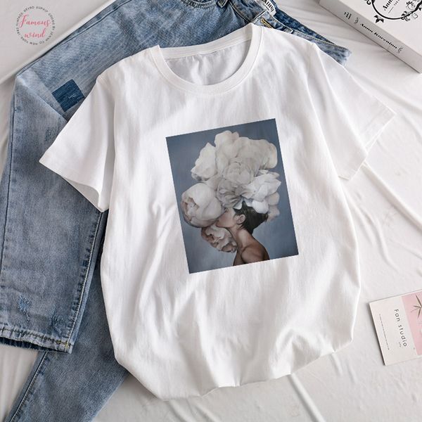 sexy flowers перо печати harajuku топы тис новая летняя мода kawaii повседневный сладкая леди с коротким рукавом футболка, White
sexy flowers перо печати harajuku топы тис новая летняя мода kawaii повседневный сладкая леди с коротким рукавом футболка, White