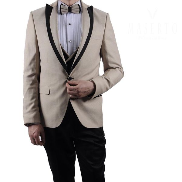 unique designer groom wedding tuxedos tweed peaked lapel mens jacket formal prom party blazer custom made only one piece, Black;gray
unique designer groom wedding tuxedos tweed peaked lapel mens jacket formal prom party blazer custom made only one piece, Black;gray