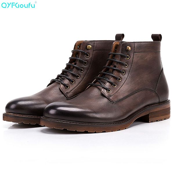 qyfcioufu new vintage men boots fashion lace up ankle boots genuine leather comfortable casual shoes, Black
qyfcioufu new vintage men boots fashion lace up ankle boots genuine leather comfortable casual shoes, Black
