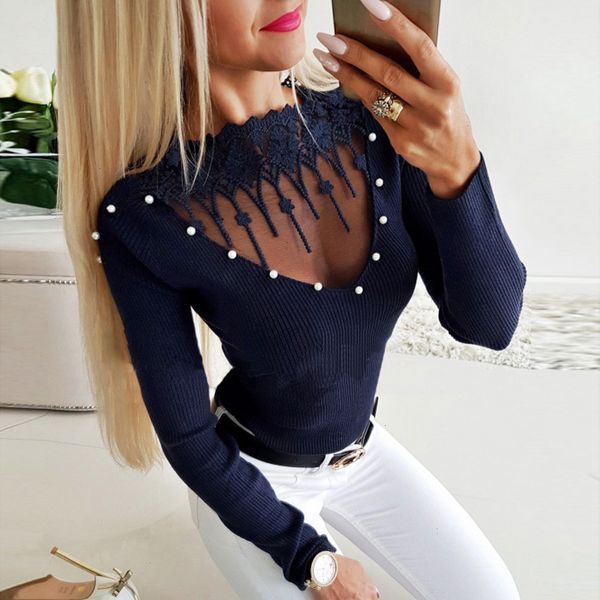 blouse women woman mesh transparent women shirt beading o neck polyester shirt spring 2019 streetwear navy and blouse, White
blouse women woman mesh transparent women shirt beading o neck polyester shirt spring 2019 streetwear navy and blouse, White