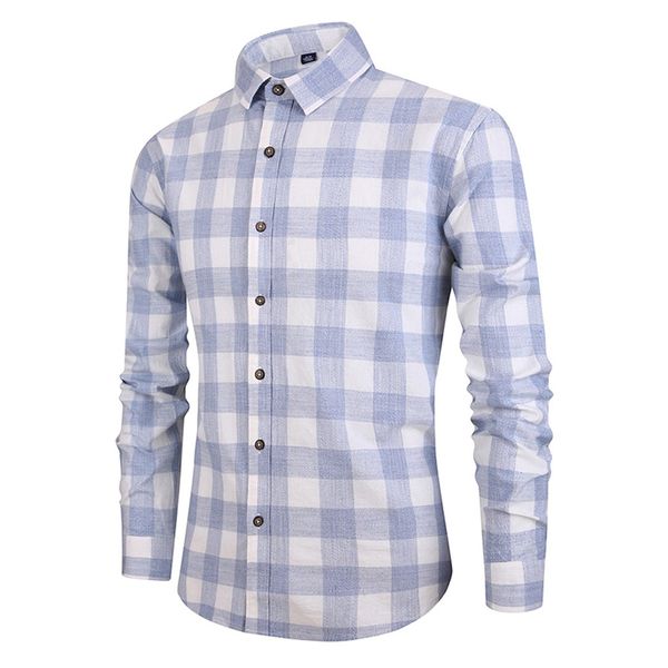 camisa masculina men's long sleeve button turndown collar fashion casual plaid painting cotton slim blouse shirts, White;black
camisa masculina men's long sleeve button turndown collar fashion casual plaid painting cotton slim blouse shirts, White;black