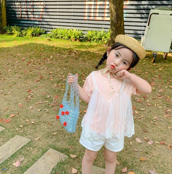 2020 new girls patchwork t-shirt summer short sleeve cotton voile fashion girls 1-6 t hv155, Blue
2020 new girls patchwork t-shirt summer short sleeve cotton voile fashion girls 1-6 t hv155, Blue