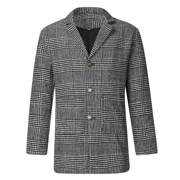 men's wool & blends 2021 mens trench coat jacket cardigan plaid print men casual winter fashion hounstooth gentlemen long outwear, Black
men's wool & blends 2021 mens trench coat jacket cardigan plaid print men casual winter fashion hounstooth gentlemen long outwear, Black