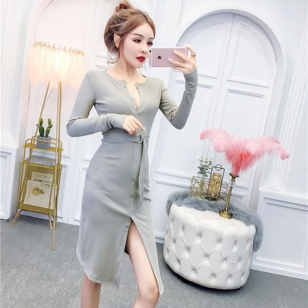 2020 autumn new korean design niche single-breasted waist lace-up mid-length slim dress women, White;black
2020 autumn new korean design niche single-breasted waist lace-up mid-length slim dress women, White;black