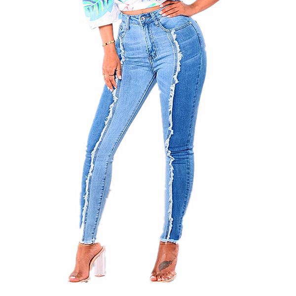 women cotton fashion england push up elasticity spliced tassel pencil pants mujer 2019 spring new slim skinny jeans, Blue
women cotton fashion england push up elasticity spliced tassel pencil pants mujer 2019 spring new slim skinny jeans, Blue
