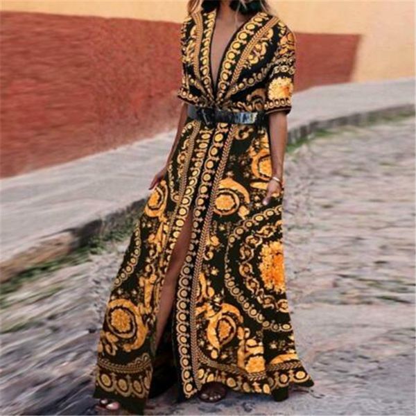 designer dress womens clothing new fashion womens summer floral long maxi dress night casual dresses club beach sundress dresses, Black;gray
designer dress womens clothing new fashion womens summer floral long maxi dress night casual dresses club beach sundress dresses, Black;gray