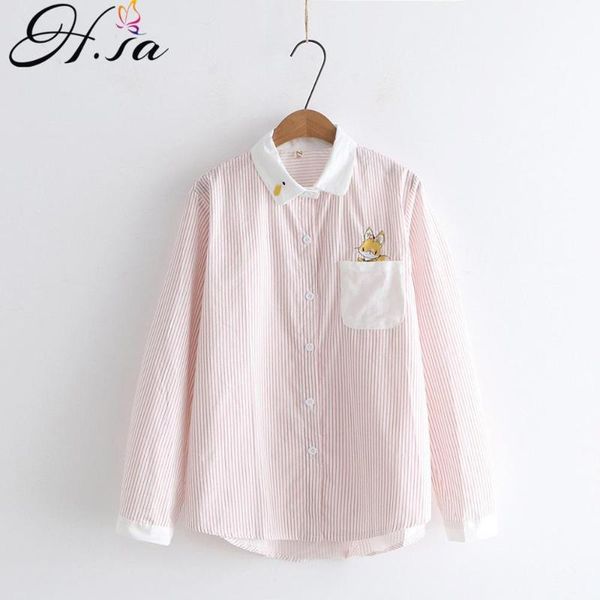 h.sa women cartoon spring casual blouse and shirts kawaii animals embroidery formall blusas long sleeve shirts female blouses, White
h.sa women cartoon spring casual blouse and shirts kawaii animals embroidery formall blusas long sleeve shirts female blouses, White