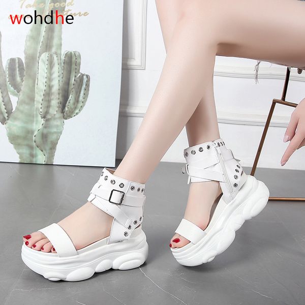 wohdhe punk women sport sandals thick bottom platform zip sneakers pu leather sneakers sandals open toe belt, Black
wohdhe punk women sport sandals thick bottom platform zip sneakers pu leather sneakers sandals open toe belt, Black