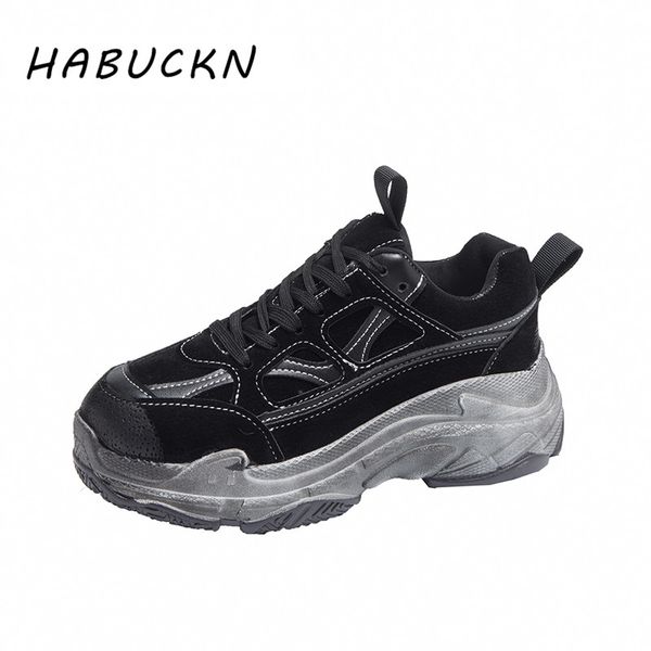 habuckn 2019 autumn and winter new dad shoes lace-up casual sneakers plus velvet warm thick-soled platform shoes, Black
habuckn 2019 autumn and winter new dad shoes lace-up casual sneakers plus velvet warm thick-soled platform shoes, Black