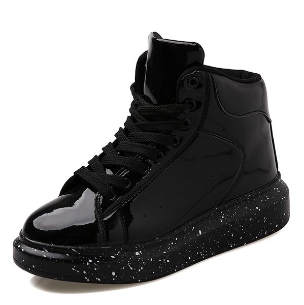 snow boots women 2019 winter new painted leather thick bottom high upper board shoes fashion mirror shoes lovers shoes, Black
snow boots women 2019 winter new painted leather thick bottom high upper board shoes fashion mirror shoes lovers shoes, Black