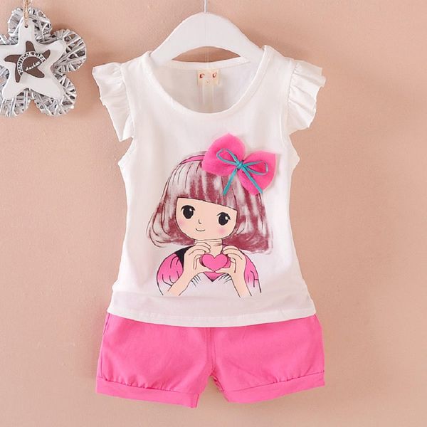 summer baby set short cartoon dolls print sets 2pcs clothes set baby girls clothing suit tshirt +solid shorts, White
summer baby set short cartoon dolls print sets 2pcs clothes set baby girls clothing suit tshirt +solid shorts, White