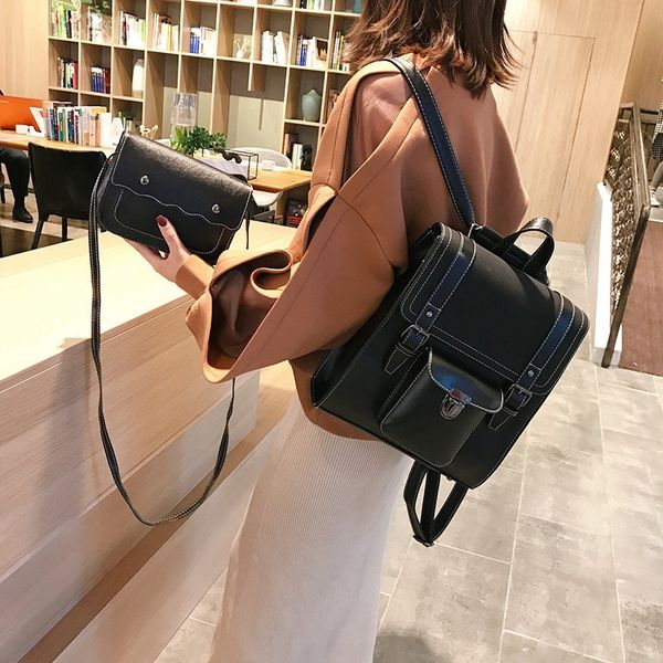 2020 new korean backpack women's casual fashion simple backpack casual large capacity ladies bag
2020 new korean backpack women's casual fashion simple backpack casual large capacity ladies bag