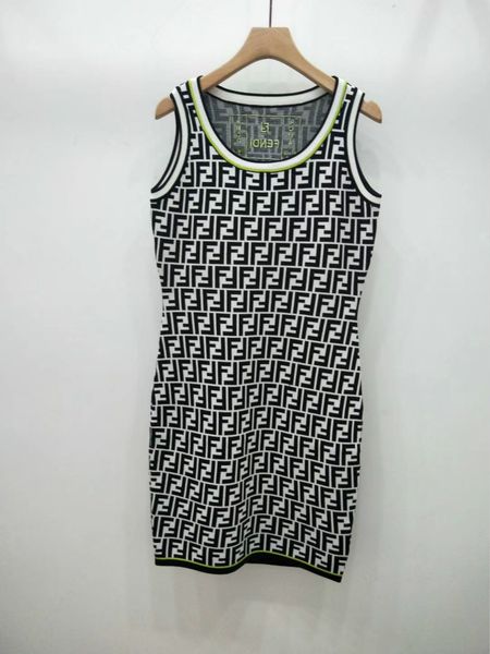 milan runway dresses o neck sleeveless high end letter jacquard designer dress brand same style dress 052904, Black
milan runway dresses o neck sleeveless high end letter jacquard designer dress brand same style dress 052904, Black