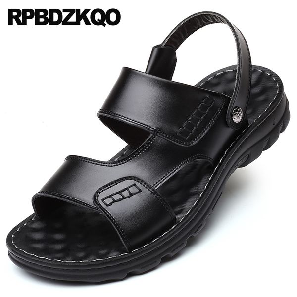 open toe men gladiator sandals summer nice italian roman shoes beach slippers runway leather waterproof slip on slides native, Black
open toe men gladiator sandals summer nice italian roman shoes beach slippers runway leather waterproof slip on slides native, Black