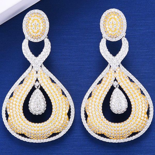 siscathy 2020 women bridal wedding earring teardrop pendant charms cubic zirconia pierced dangle earrings accessories, Silver
siscathy 2020 women bridal wedding earring teardrop pendant charms cubic zirconia pierced dangle earrings accessories, Silver