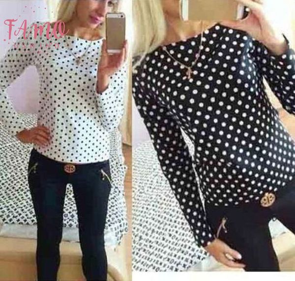 womens clothing autumn women long sleeve bodycon long sleeve polka dot casual blouse chiffon shirt tee, White
womens clothing autumn women long sleeve bodycon long sleeve polka dot casual blouse chiffon shirt tee, White
