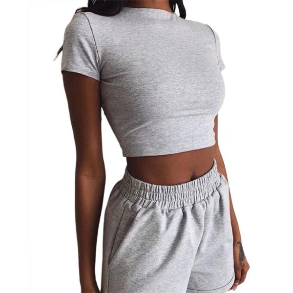 fashion women casual 2pcs set short sleeve solid skinny crop high waist shorts fitness gym running sports set tracksuit, Black;blue
fashion women casual 2pcs set short sleeve solid skinny crop high waist shorts fitness gym running sports set tracksuit, Black;blue