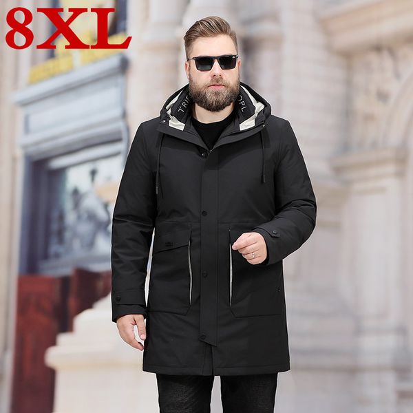 men long white duck downjacket with hood plus size 8xl 7xl 6xl brand male warm winter coat casual winter outerwer, Tan;black
men long white duck downjacket with hood plus size 8xl 7xl 6xl brand male warm winter coat casual winter outerwer, Tan;black