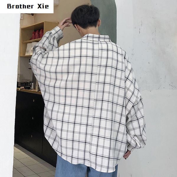 autumn new plaid shirt men's fashion casual shirt jacket man streetwear wild loose long-sleeved coat male -2xl, White;black
autumn new plaid shirt men's fashion casual shirt jacket man streetwear wild loose long-sleeved coat male -2xl, White;black
