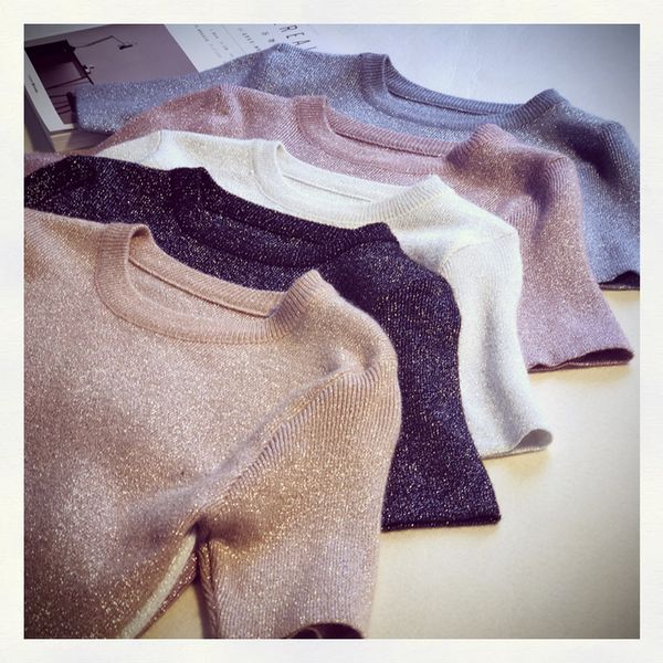 womens clothing womens designer tshirt blusa tumblr high america style tee o neck short sleeve lurex yarn solid knitting top, White
womens clothing womens designer tshirt blusa tumblr high america style tee o neck short sleeve lurex yarn solid knitting top, White