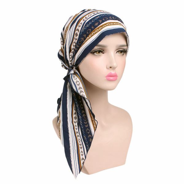 stretch cloth printing turban hat ms. long tail scarf chemotherapy india muslim cap one pc women beanies girls head accessories, Blue;gray
stretch cloth printing turban hat ms. long tail scarf chemotherapy india muslim cap one pc women beanies girls head accessories, Blue;gray