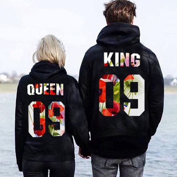 lovers hooded hoodies queen king 09 letter floral print mens womens sweatshirts couples hooded tops casual pullover hoodies, Black
lovers hooded hoodies queen king 09 letter floral print mens womens sweatshirts couples hooded tops casual pullover hoodies, Black
