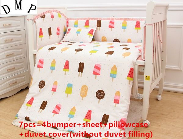promotion 6/7pcs 100% cotton cot bedding sets baby girls beddings set .baby linen. 120*60/120*70cm
promotion 6/7pcs 100% cotton cot bedding sets baby girls beddings set .baby linen. 120*60/120*70cm