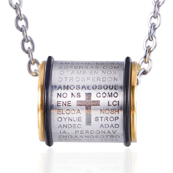 2020 z es120 (2) new men's stainless steel cross warp pendant stainless steel cylinder bible necklace accessories, Silver
2020 z es120 (2) new men's stainless steel cross warp pendant stainless steel cylinder bible necklace accessories, Silver