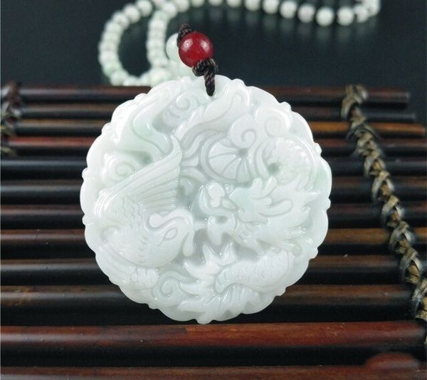 certificate natural emerald dragon phoenix jade pendant beads necklace charm jewellery fashion hand-carved man woman luck amulet, Silver
certificate natural emerald dragon phoenix jade pendant beads necklace charm jewellery fashion hand-carved man woman luck amulet, Silver