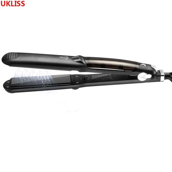 professional 2 in 1 electric ceramic hair straightening irons fast heating steam flat irons hair straightener styling tools, Black
professional 2 in 1 electric ceramic hair straightening irons fast heating steam flat irons hair straightener styling tools, Black