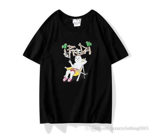 2020 new couple models men and women designers high-quality cotton t-shirt leisure cat cartoon printing summer short-sleeved round neck, White;black
2020 new couple models men and women designers high-quality cotton t-shirt leisure cat cartoon printing summer short-sleeved round neck, White;black