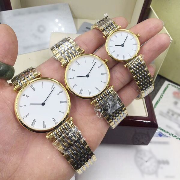 Luxury CLASSIQUE Swiss Quartz Movement Sapphire Crystal Gold+Silver 316L Stainless Steel Strap Plaid Roman numerals Dial Couple Watch 2pcs
Luxury CLASSIQUE Swiss Quartz Movement Sapphire Crystal Gold+Silver 316L Stainless Steel Strap Plaid Roman numerals Dial Couple Watch 2pcs