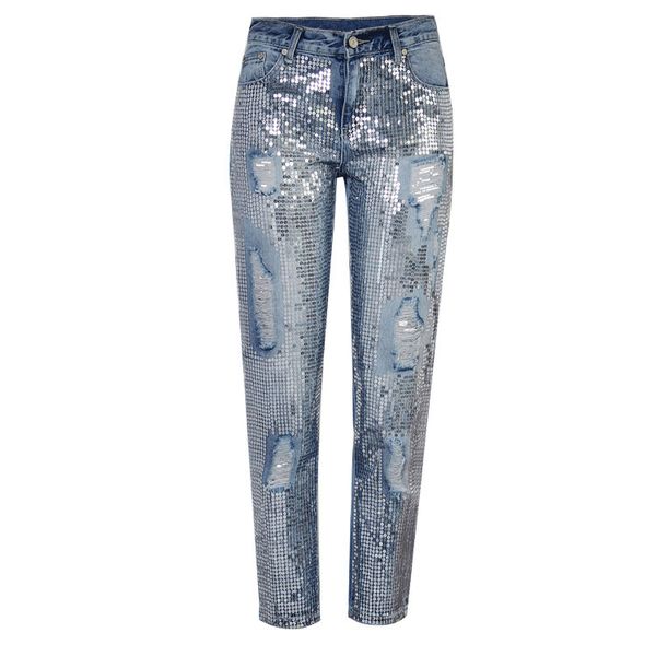2018 sequins ripped jeans for women vintage ankle length jeans plus size women denim pants female pantalon femme trousers, Blue
2018 sequins ripped jeans for women vintage ankle length jeans plus size women denim pants female pantalon femme trousers, Blue
