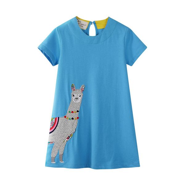 short sleeve summer mini dress for baby girls animal patch cotton dress children's clothing 2019 kids blue yd048, Red;yellow
short sleeve summer mini dress for baby girls animal patch cotton dress children's clothing 2019 kids blue yd048, Red;yellow