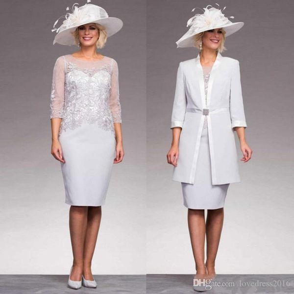 elegant long sleeves mother of the bride dresses with jackets sheer jewel neck lace applique silver wedding guest dress evening gowns, Black;red
elegant long sleeves mother of the bride dresses with jackets sheer jewel neck lace applique silver wedding guest dress evening gowns, Black;red