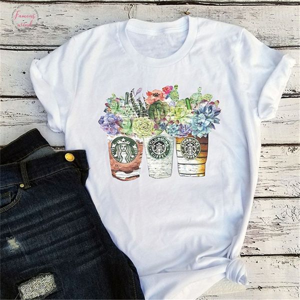 letter harajuku t shirt women vintage tees graphic t shirts streetwear girls cups with coffee tee succulent floral cactus tshirt, White
letter harajuku t shirt women vintage tees graphic t shirts streetwear girls cups with coffee tee succulent floral cactus tshirt, White