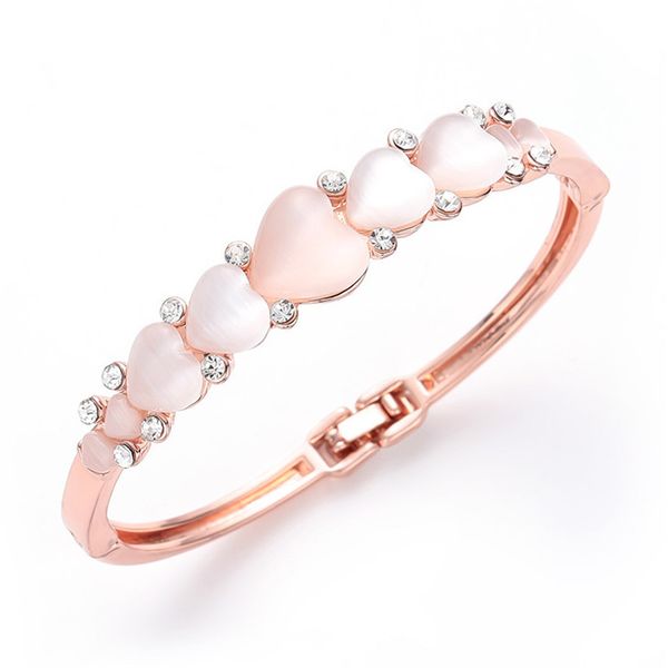 exquisite pink opal heart inlay rhinestone bangle for women girls party fashion daily life bracelet jewelry accessory, Black
exquisite pink opal heart inlay rhinestone bangle for women girls party fashion daily life bracelet jewelry accessory, Black