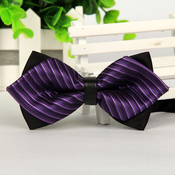 pointed 2014 fashion casual purple bow tie striped masculina de seda men bulk lot wholesale, Black;blue
pointed 2014 fashion casual purple bow tie striped masculina de seda men bulk lot wholesale, Black;blue