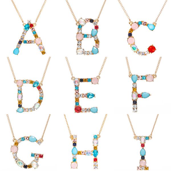 sale multicolor zircon letters necklace for women crystal english pendant colors crystal female fashion jewelry, Silver
sale multicolor zircon letters necklace for women crystal english pendant colors crystal female fashion jewelry, Silver