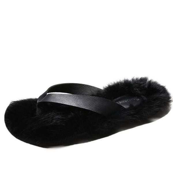 hair slippers leather flip flops fur loafers for women faux fur indoor sandals with soft nonslip rubber sole, Black
hair slippers leather flip flops fur loafers for women faux fur indoor sandals with soft nonslip rubber sole, Black