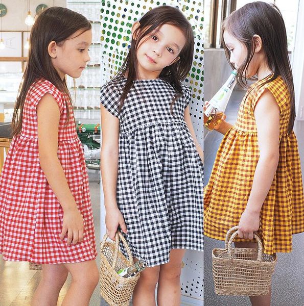2020 summer girls dress classic plaid print kids dresses cotton printed princess striped short sleeved skirt children fashion skirt cz408, Red;yellow
2020 summer girls dress classic plaid print kids dresses cotton printed princess striped short sleeved skirt children fashion skirt cz408, Red;yellow